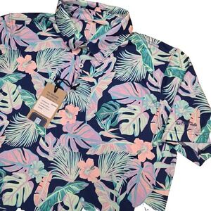 Chubbies Golf "Isle of Palms"‎ Performance Polo 2.0 Tropical All Over Print - M
